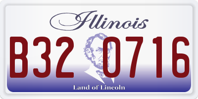 IL license plate B320716