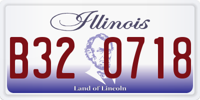 IL license plate B320718