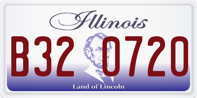 IL license plate B320720