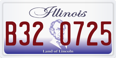 IL license plate B320725