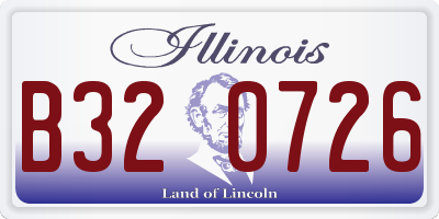 IL license plate B320726