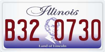 IL license plate B320730
