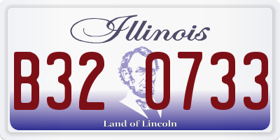 IL license plate B320733