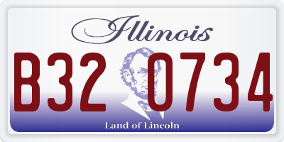 IL license plate B320734