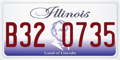 IL license plate B320735