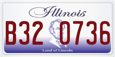 IL license plate B320736