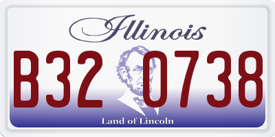 IL license plate B320738