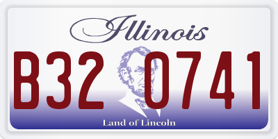 IL license plate B320741