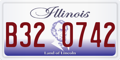 IL license plate B320742