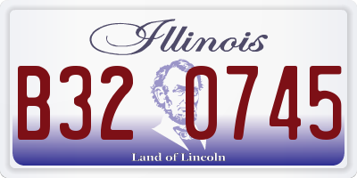 IL license plate B320745