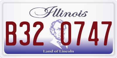 IL license plate B320747