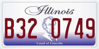 IL license plate B320749