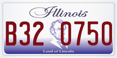 IL license plate B320750