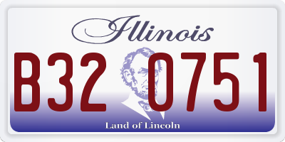 IL license plate B320751