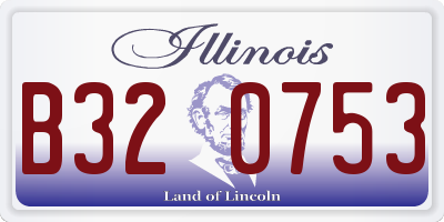 IL license plate B320753