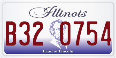 IL license plate B320754