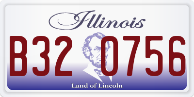 IL license plate B320756