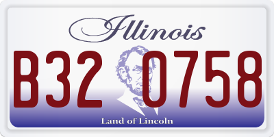 IL license plate B320758