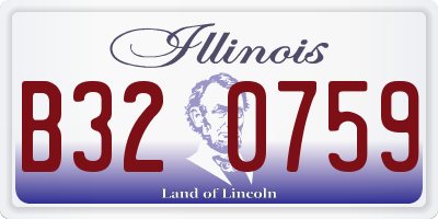IL license plate B320759