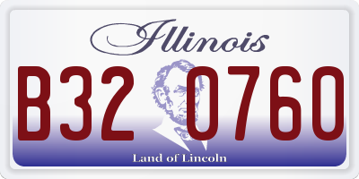 IL license plate B320760
