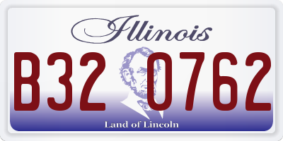 IL license plate B320762