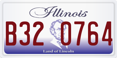 IL license plate B320764
