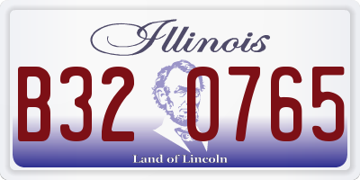 IL license plate B320765