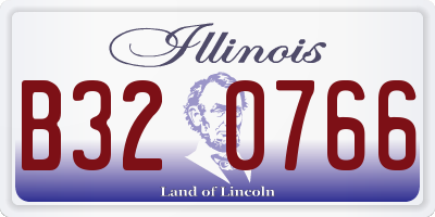 IL license plate B320766
