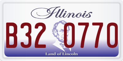 IL license plate B320770