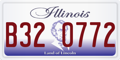 IL license plate B320772