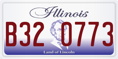 IL license plate B320773