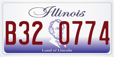 IL license plate B320774