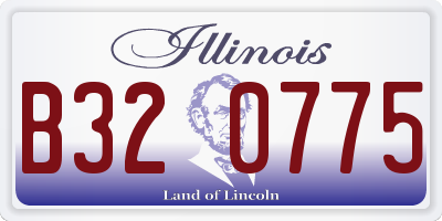 IL license plate B320775