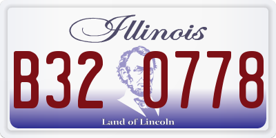IL license plate B320778