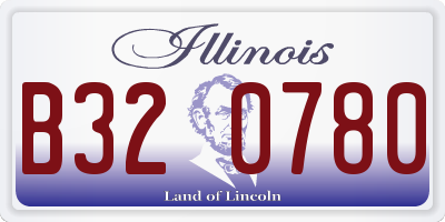 IL license plate B320780