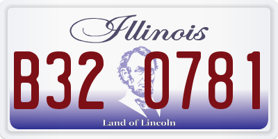 IL license plate B320781
