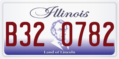 IL license plate B320782
