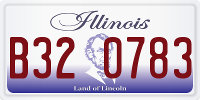 IL license plate B320783