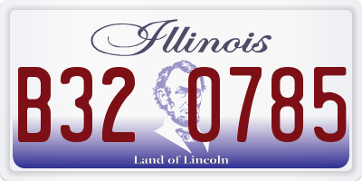 IL license plate B320785