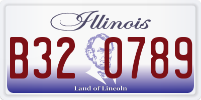 IL license plate B320789