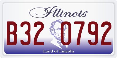 IL license plate B320792