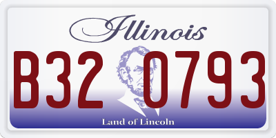 IL license plate B320793