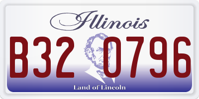 IL license plate B320796