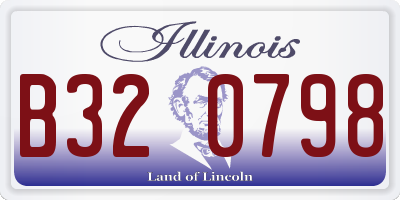IL license plate B320798