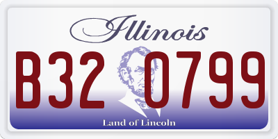 IL license plate B320799
