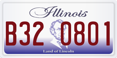 IL license plate B320801