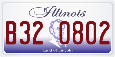 IL license plate B320802