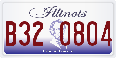 IL license plate B320804