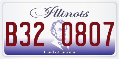 IL license plate B320807