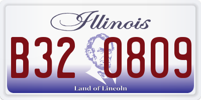 IL license plate B320809
